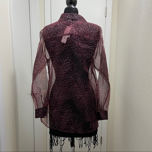 TOPSHOP see through leopard shirt - Picture 8 of 16